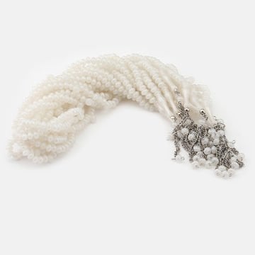 99'Luk 7 Mm Sedefli Yassı İnci Tesbih (10 Adet)