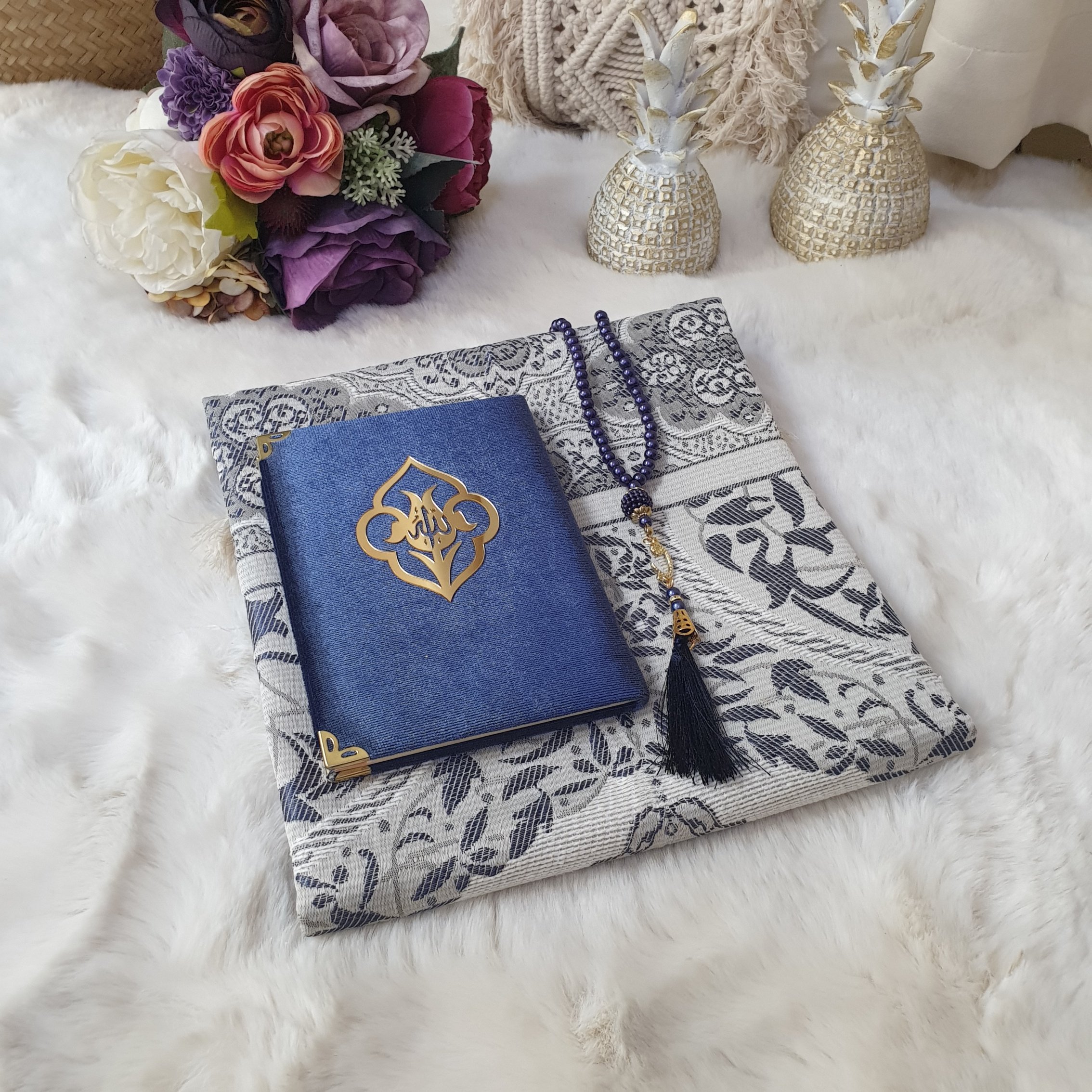 Emirgan Serisi Seccade Yasin Seti No:1 Lacivert