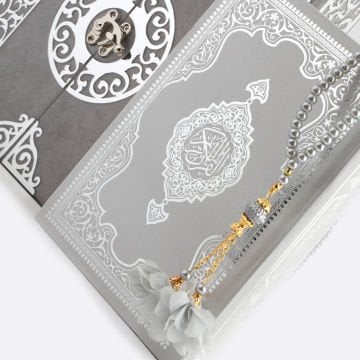 20x24 Cm İki Kapılı Dikey Kuran-ı Kerim Tesbih Kutusu