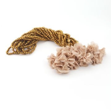 99'Luk 6 Mm Kristal İki Tül Güllü Tesbih (10 Adet) Gold