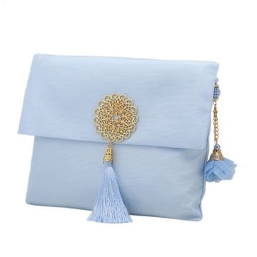 Şantuk Flower Seccade Tesbih Seti Mavi