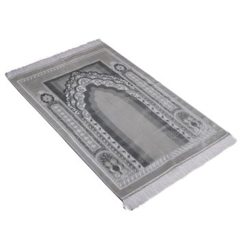 Lüks Kadife Simli Seccade Gri