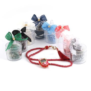 Mika Kapaklı Zikirmatik Tesbih Seti Bordo