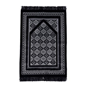 Lüks Kadife Simli Seccade Siyah