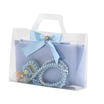 Asetat Çantalı Eşarp Zikirmatik Tesbih Seti