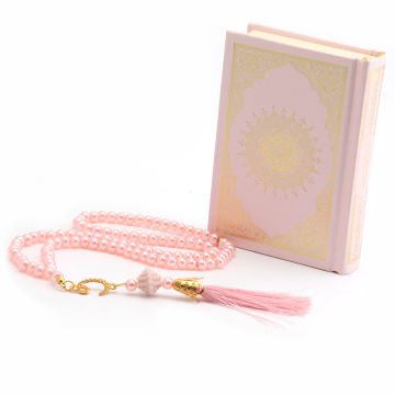 Hediyelik Kuran-ı Kerim Tesbih Seti Pembe