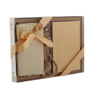 Asya Serisi Kuran-ı Kerim Seccade Tesbih Seti Gold