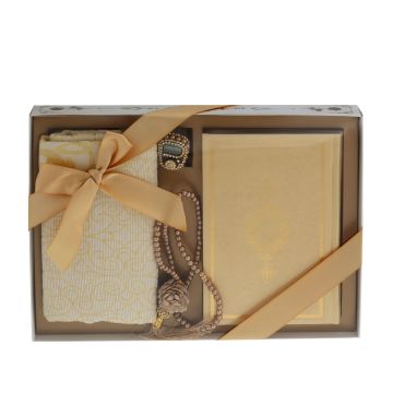 Asya Serisi Kuran-ı Kerim Seccade Tesbih Seti Gold