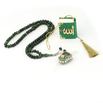 Hediyelik Mini Kuran-ı Kerim Tesbih Zikirmatik Seti