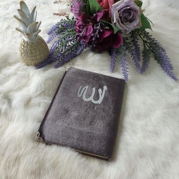 Çanta Boy Kadife Kaplı Lafızlı Yasin (50 Adet) Füme