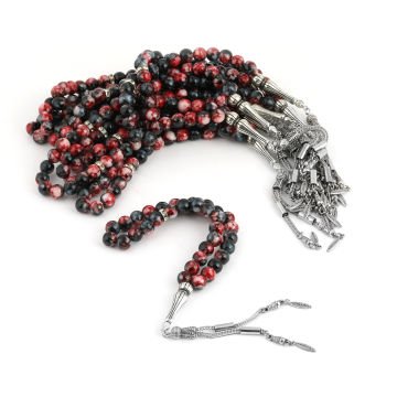 33'Lük 10 Mm Cam Akik Tesbih (10 Adet) Renkli-1