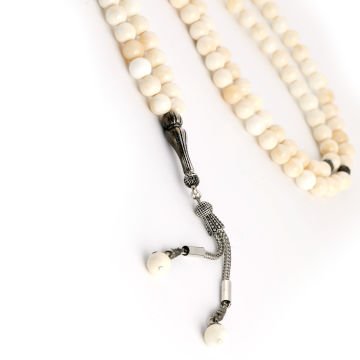 99'Luk 10 Mm Değerli Taş Tesbih (Adet) Krem