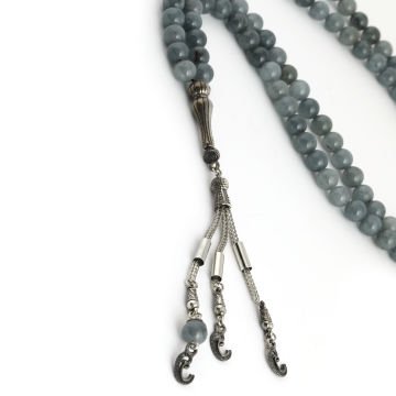 99'Luk 10 Mm Değerli Taş Tesbih (Adet) Gri