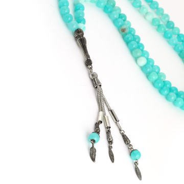 99'Luk 10 Mm Değerli Taş Tesbih (Adet) Turkuaz