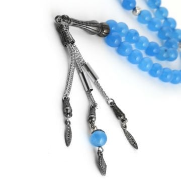 33'Lük 10 Mm Değerli Taş Tesbih (Adet) Mavi