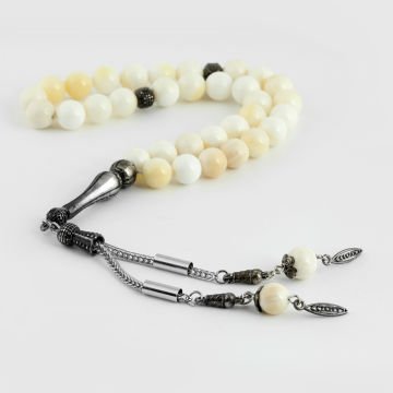 33'Lük 10 Mm Değerli Taş Tesbih (Adet) Krem