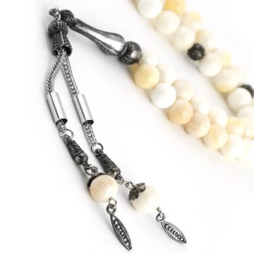 33'Lük 10 Mm Değerli Taş Tesbih (Adet) Krem