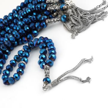 33'Lük 10 Mm Kristal Tesbih (10 Adet) Lacivert