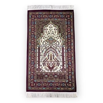 Lüks Astarlı Hereke Seccade Mürdüm