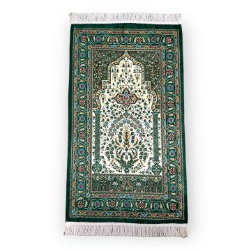 Lüks Astarlı Hereke Seccade Yeşil