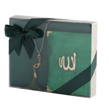 Hediyelik Seccade Yasin Tesbih Seti Yeşil