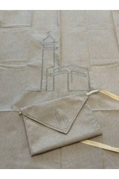 Çantalı Desenli Seyahat Seccadesi