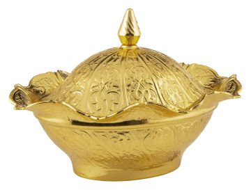 Oval Kapaklı Lalegül Tas Gold