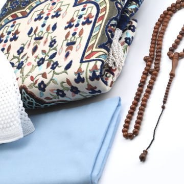 Hediyelik Seccade Eşarp Tesbih Takke Seti