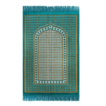 Ekonomik Kadife Seccade Turkuaz