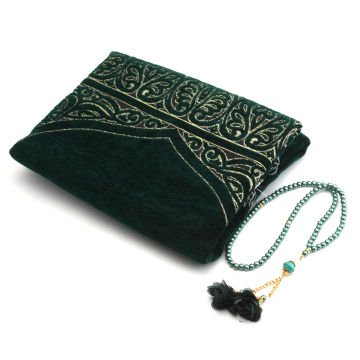 Hediyelik Seccade Tesbih Seti Yeşil