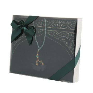 Hediyelik Seccade Tesbih Seti Yeşil