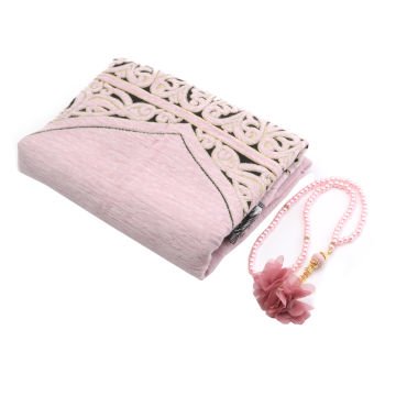 Hediyelik Seccade Tesbih Seti Pembe