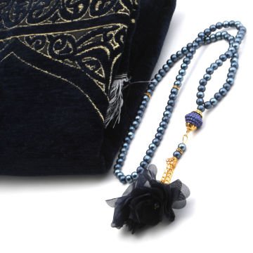 Hediyelik Seccade Tesbih Seti Lacivert