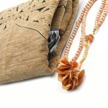 Hediyelik Seccade Tesbih Seti Gold