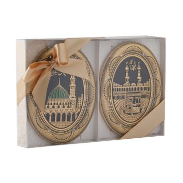 12x15 Cm Oval Pano İkili Set Gold