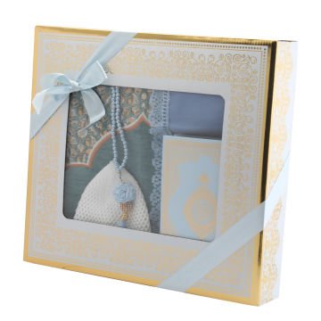 Hediyelik Seccade Kuran-ı Kerim Mevlid Örtüsü Tesbih Takke Seti 6'Lı