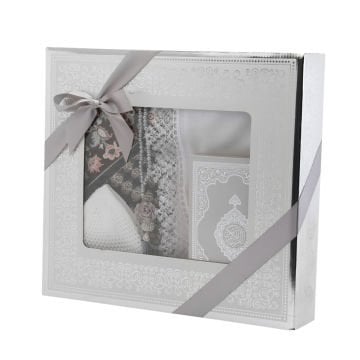 Hediyelik Seccade Kuran-ı Kerim Mevlid Örtüsü Tesbih Takke Seti 6'Lı