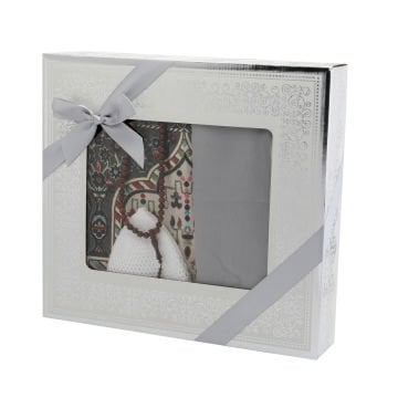 Hediyelik Seccade Eşarp Tesbih Takke Seti 6'Lı