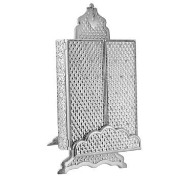 21x28 Cm Plastik Ayaklı Kuran-ı Kerim Kutusu Gümüş