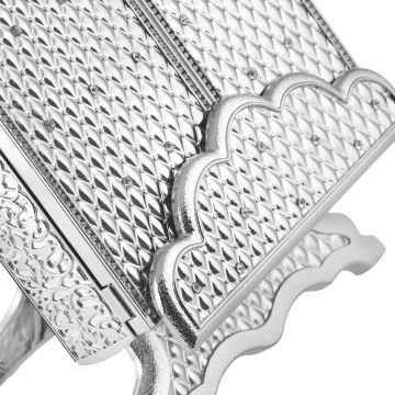 21x28 Cm Plastik Ayaklı Kuran-ı Kerim Kutusu Gümüş