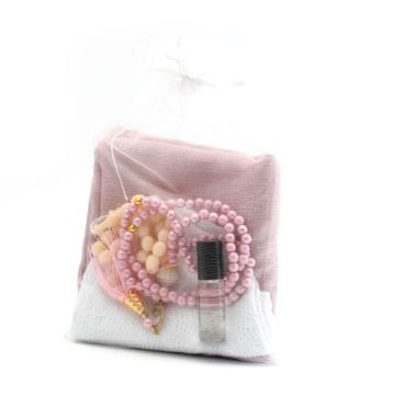 Hediyelik Eşarp Tesbih Esans Takke Seti 60 'Lı