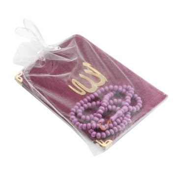 Hediyelik Yasin Tesbih Tül Kese Seti 60'Lı