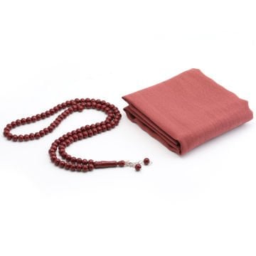 Hediyelik Eşarp Tesbih Tül Kese Seti 60'Lı