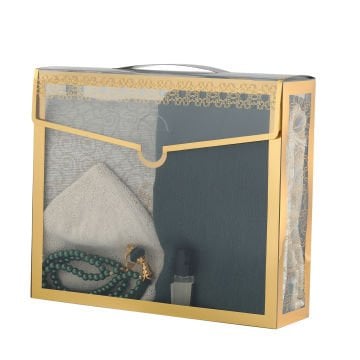 Hediyelik Seccade Eşarp Tesbih Takke Ve Esans Seti 24'Lü