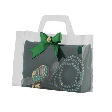 Asetat Çantalı Eşarp Zikirmatik Tesbih Seti 60'Lı