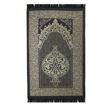 Hediyelik Seccade Şal Tesbih Seti Siyah