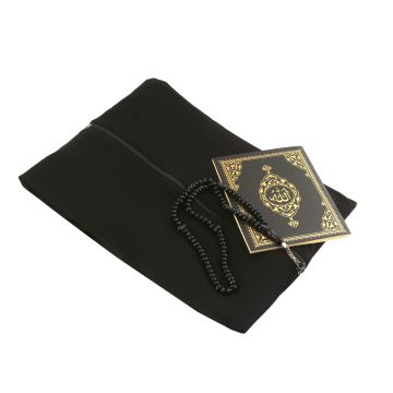 Kız Çocukları İçin Namaz Elbiseli Yasin Tesbih Seti Siyah