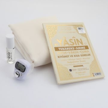 Hediyelik Şal Yasin Zikirmatik Esans Seti Krem