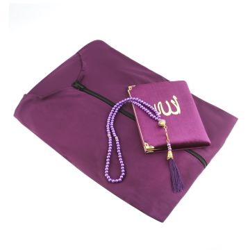 Namaz Elbiseli Yasin Tesbih Seti Mor