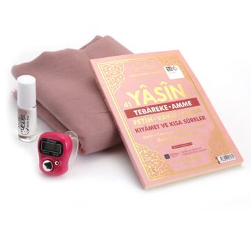 Hediyelik Şal Yasin Zikirmatik Esans Seti Pembe
